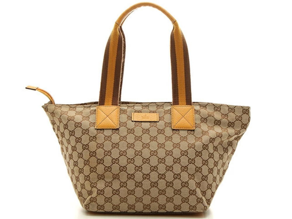 Gucci tote bag Sherry GG brown yellow